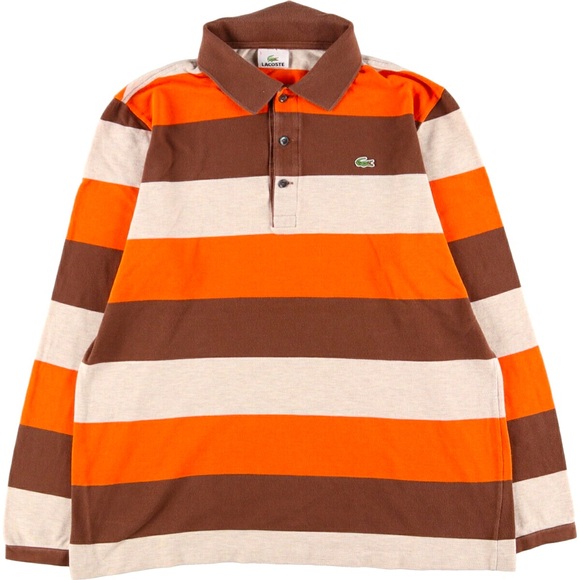 NWT Vintage 80s Lacoste long-sleeve men’s polo rugby shirt size 40/Medium - Picture 1 of 10